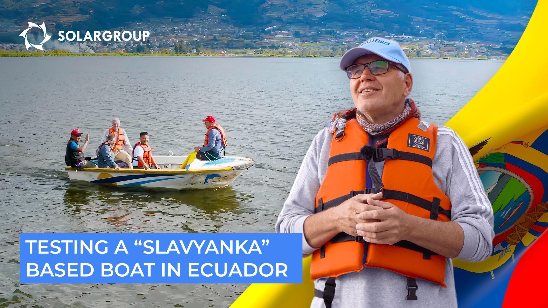 A "Slavyanka" based boat was tested on San Pablo mountain lake