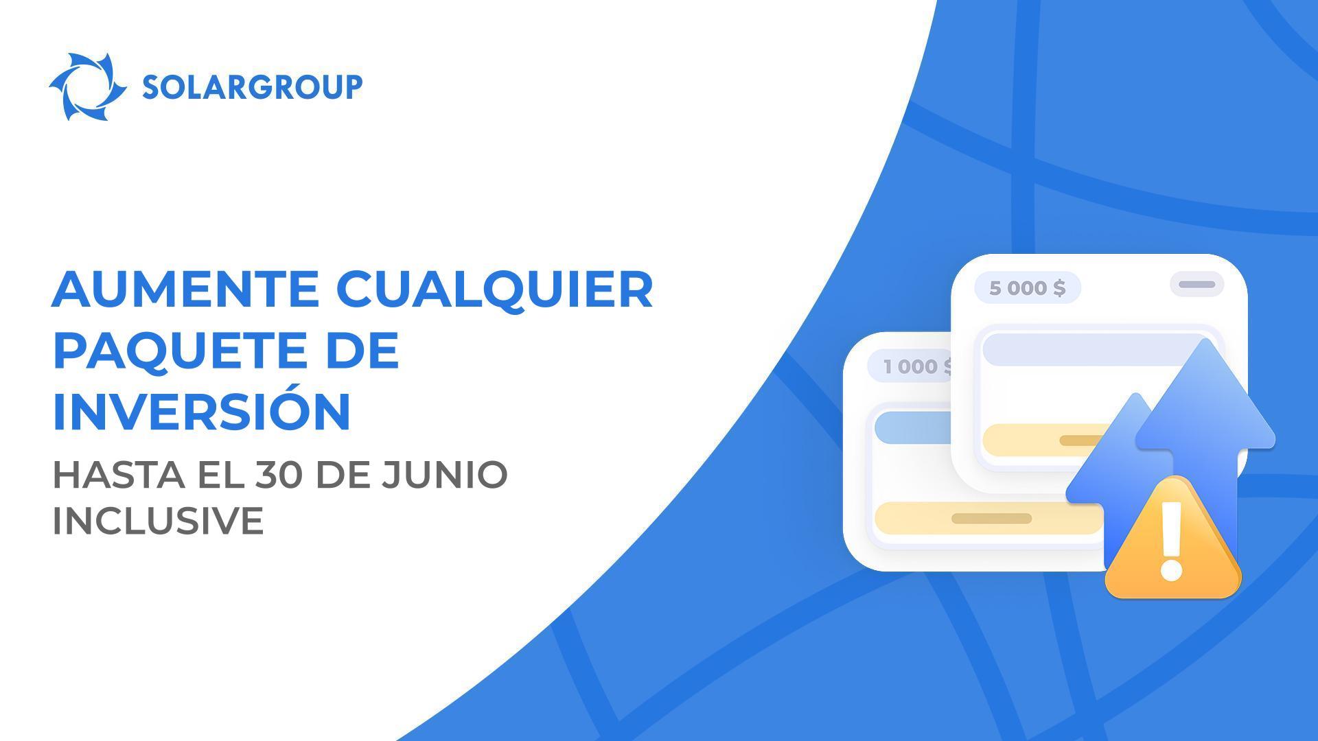 Abrimos la posibilidad de aumentar cualquier paquete para cumplir el plan financiero y las obligaciones ante "Sovelmash"