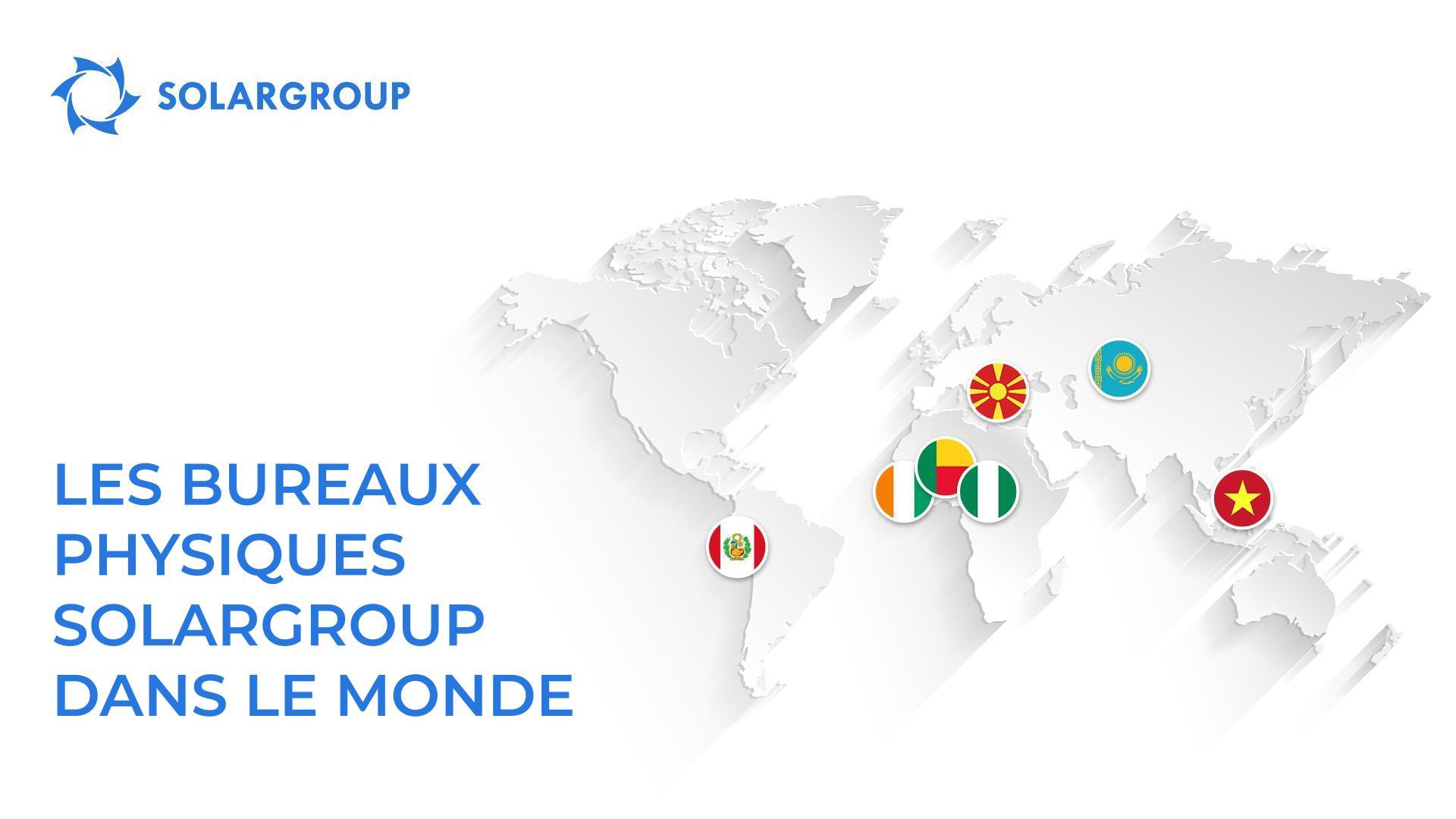 Les bureaux physiques SOLARGROUP dans le monde
