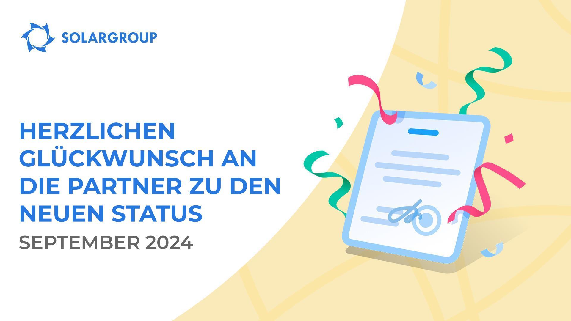 Herzlichen Glückwunsch an die Partner zu den neuen Status!👏