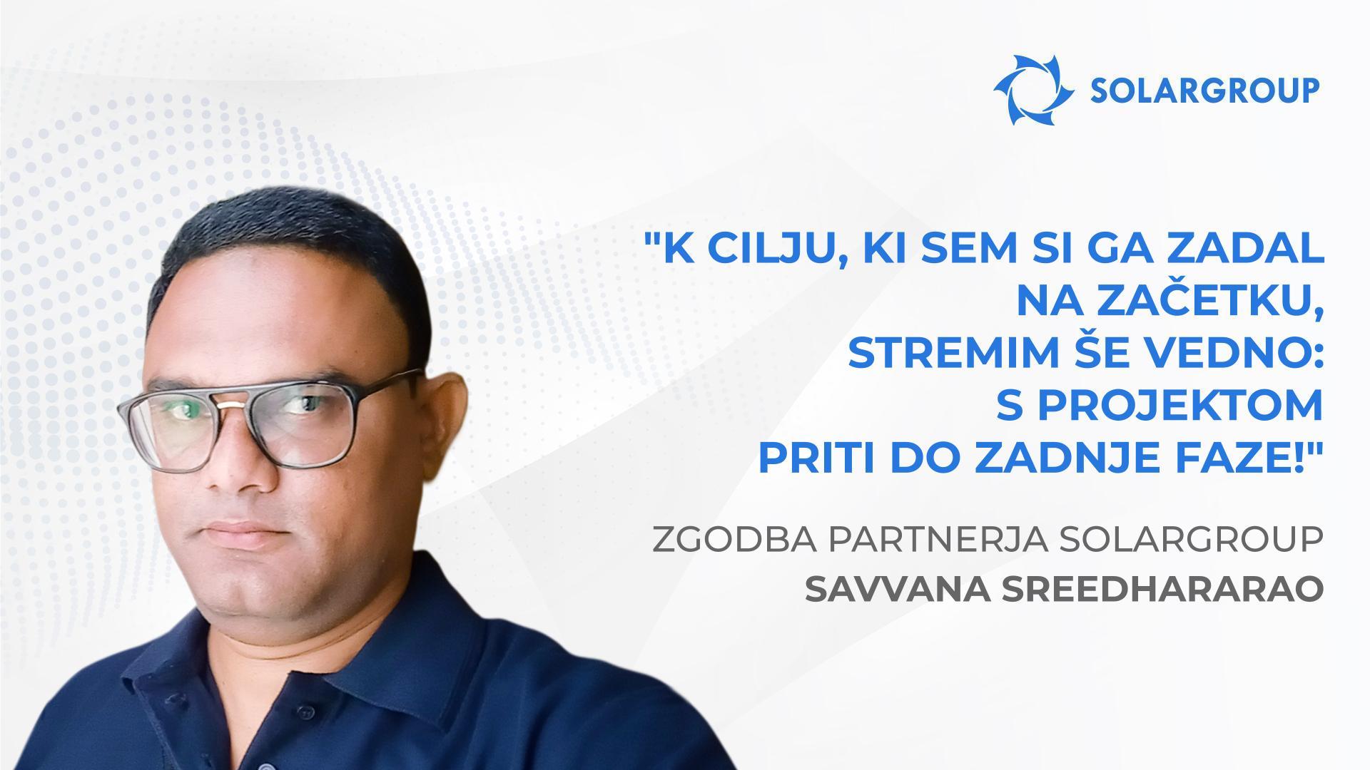 Kako priti do vrha, začenši iz nič | Partnerska zgodba Savvana Sreedhararao