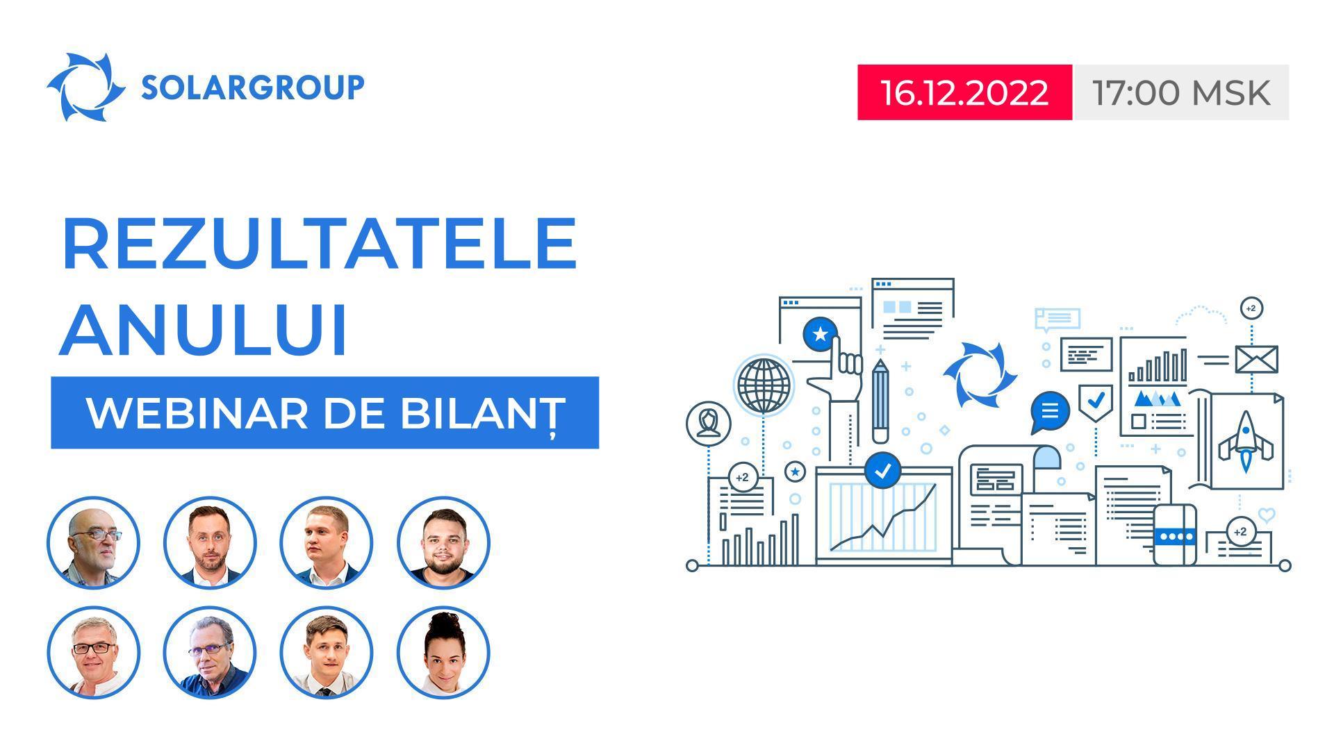 Webinarul de bilanț „Rezultatele anului în proiectul „Motoarele lui Duyunov” se amână pentru 16 decembrie