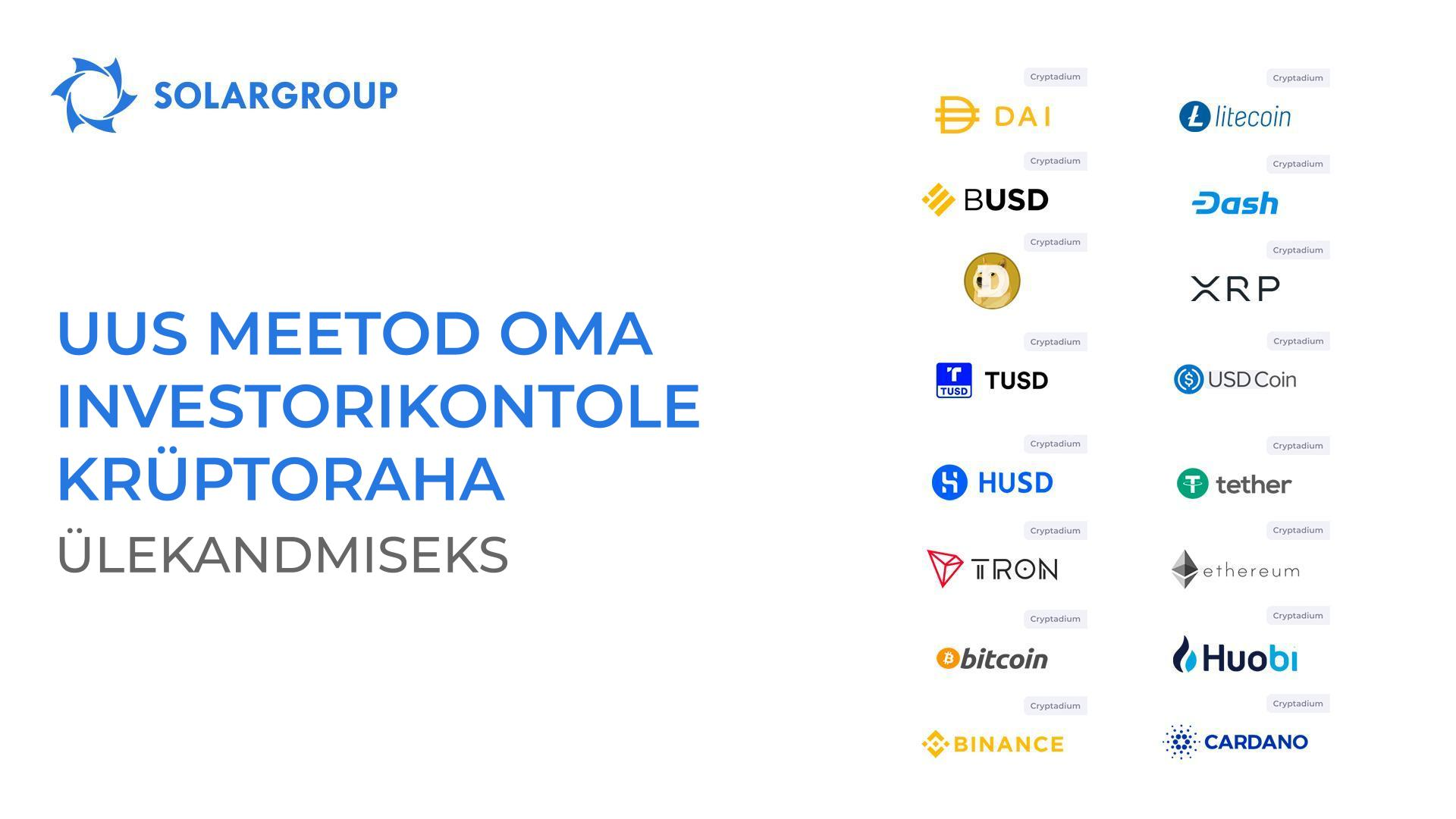 Uus meetod oma investorikontole krüptoraha ülekandmiseks