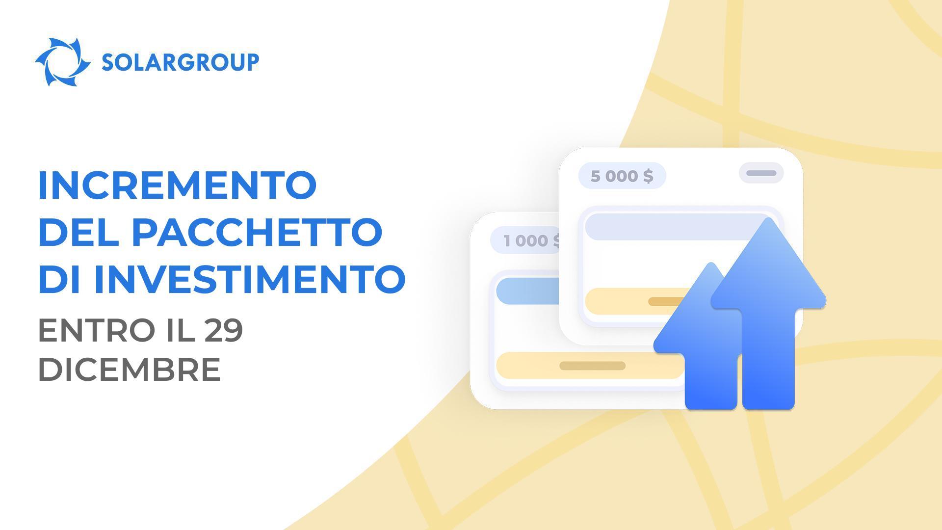 Offerta speciale per gli investitori fedeli al progetto