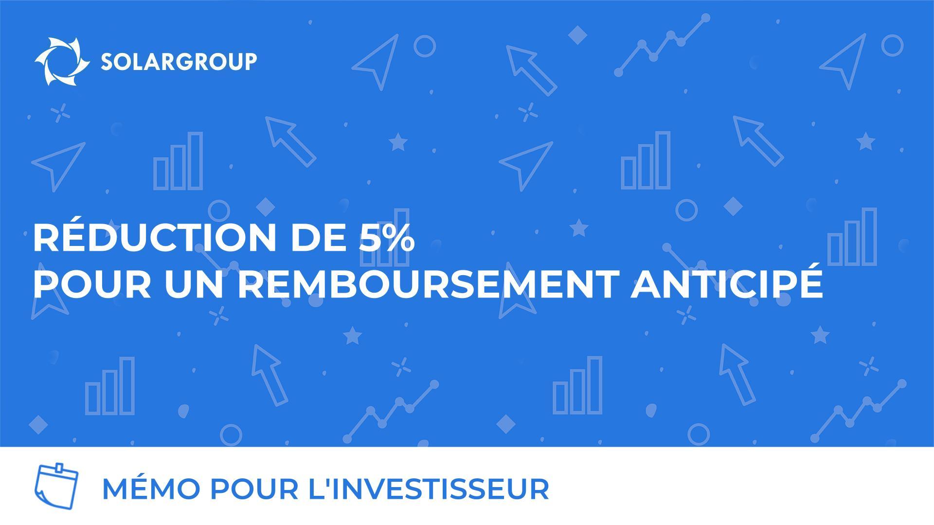 Réduction de 5% pour un remboursement anticipé