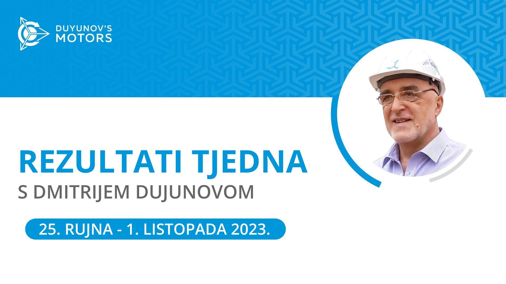 Ključne vijesti iz projekta "Duyunov Motori" za tjedan