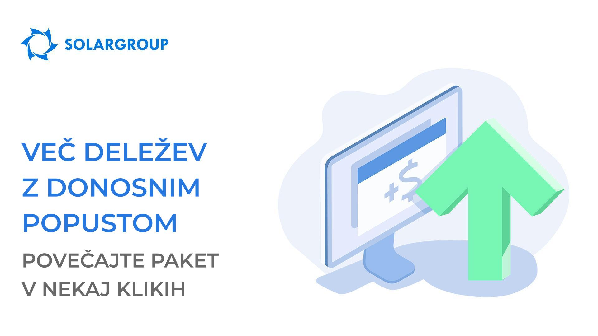 Več deležev z donosnim popustom: povečajte paket v nekaj klikih