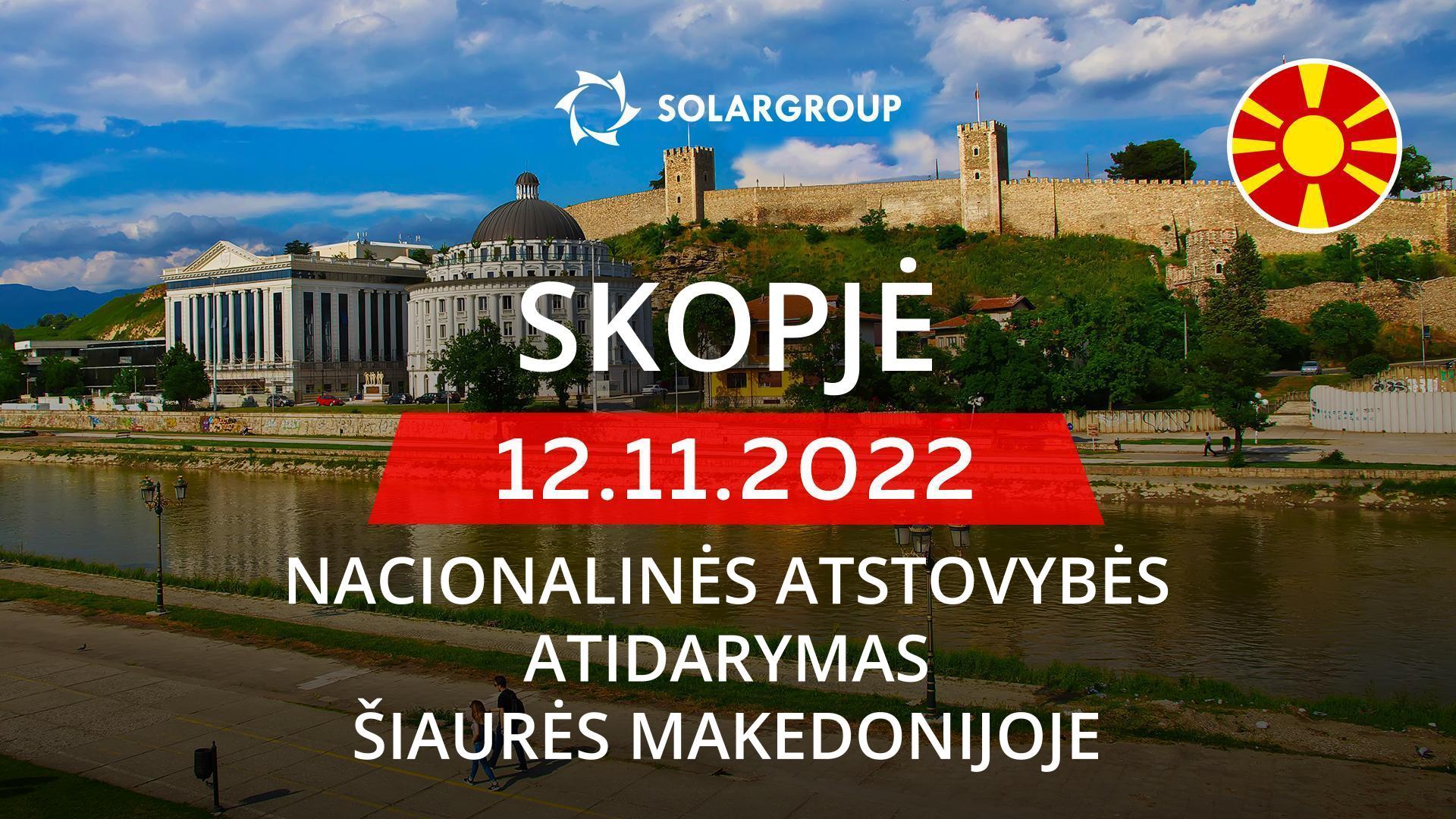 SOLARGROUP atidaro nacionalinę atstovybę Šiaurės Makedonijoje
