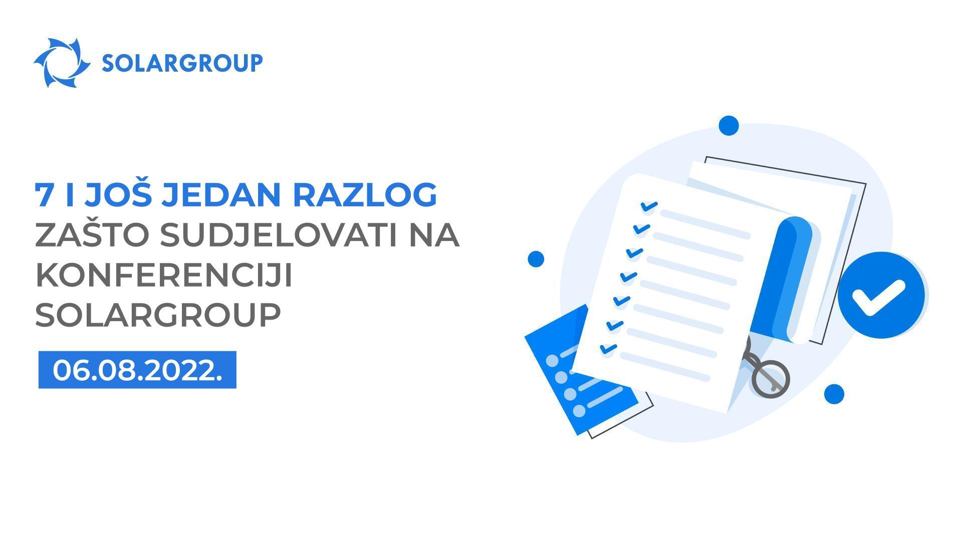7 i još jedan razlog zašto sudjelovati na konferenciji SOLARGROUP