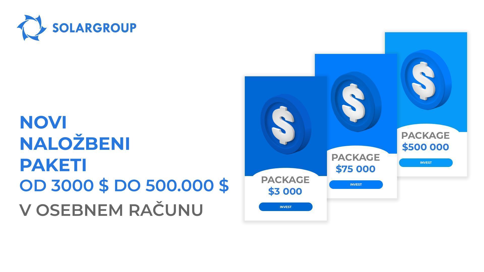 Naložbeni paketi novih apoenov na vašem osebnem računu