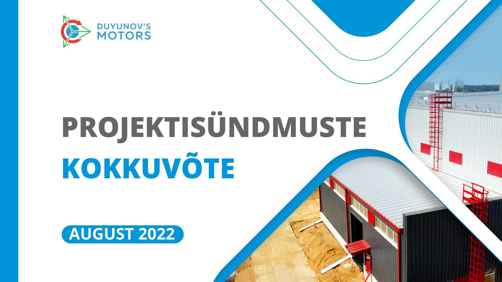 Projektisündmuste kokkuvõte: august