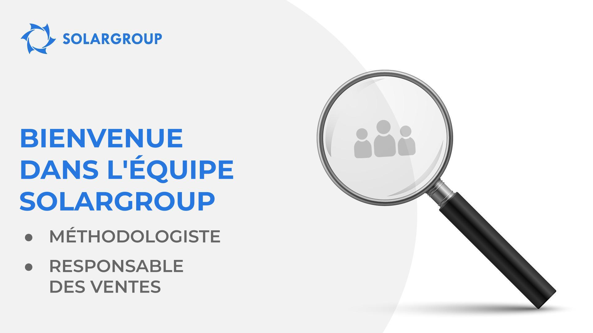 Bienvenue dans l'équipe SOLARGROUP