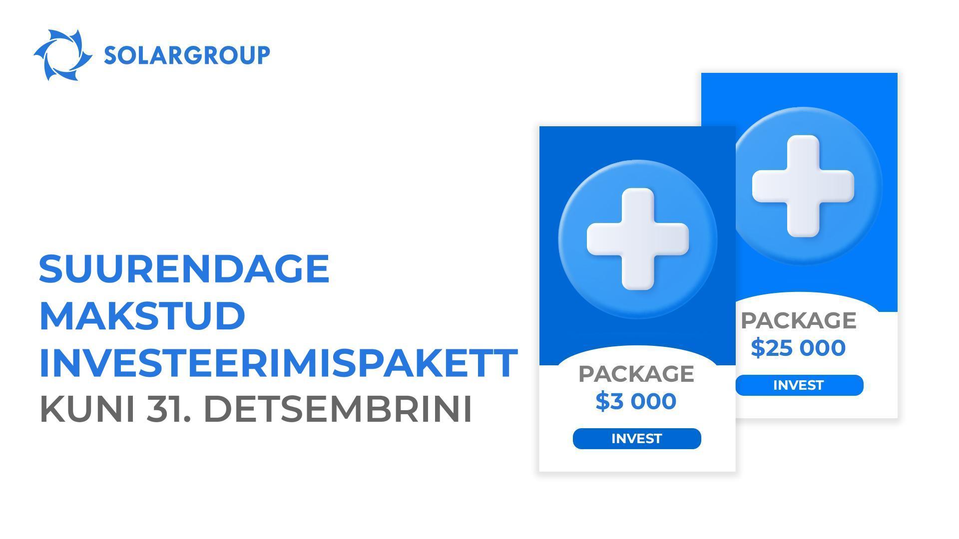 Suurenda makstud investeerimispaketti kuni 31. detsembrini