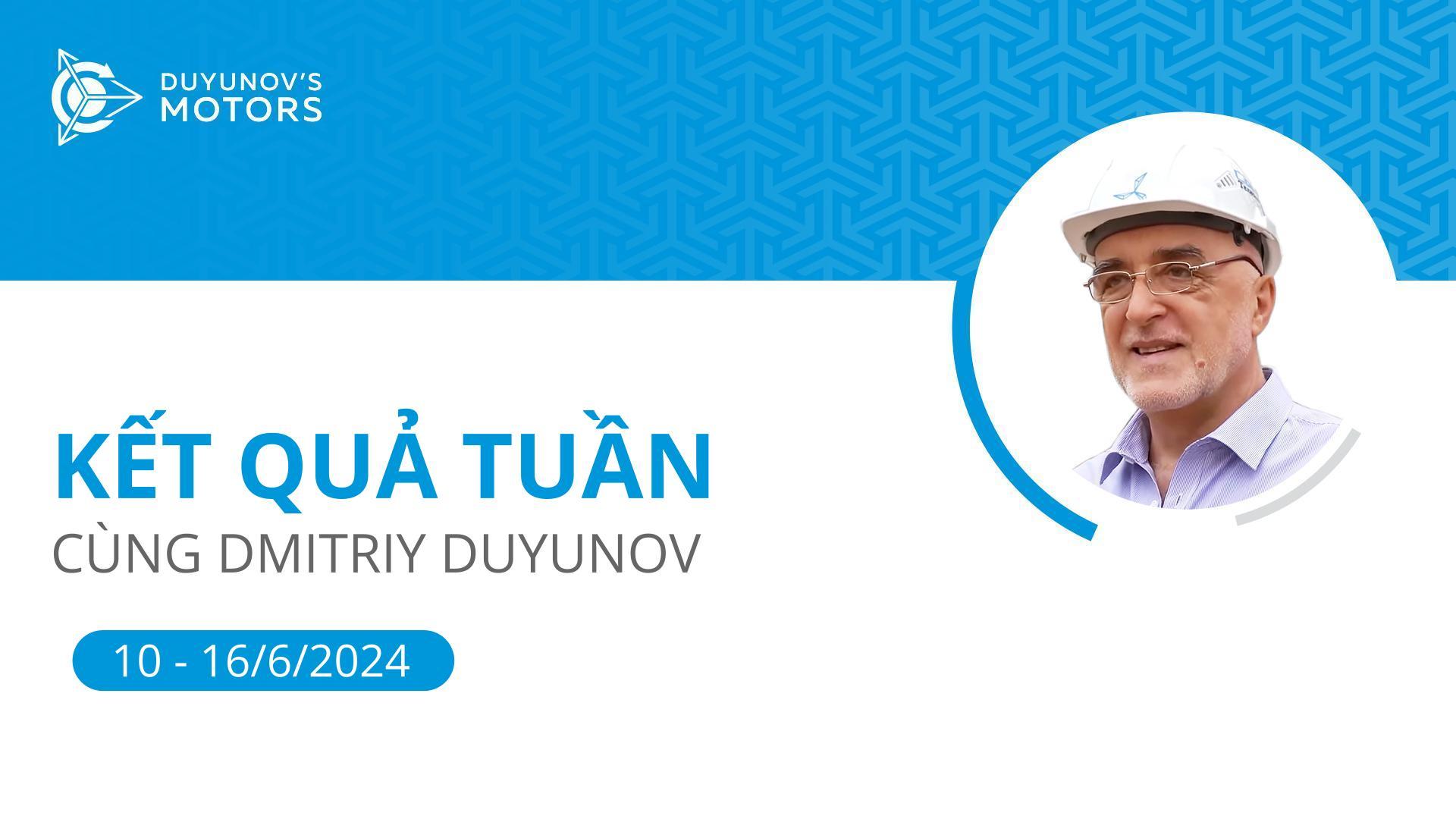 Kết quả tuần của dự án "Động cơ của Duyunov"