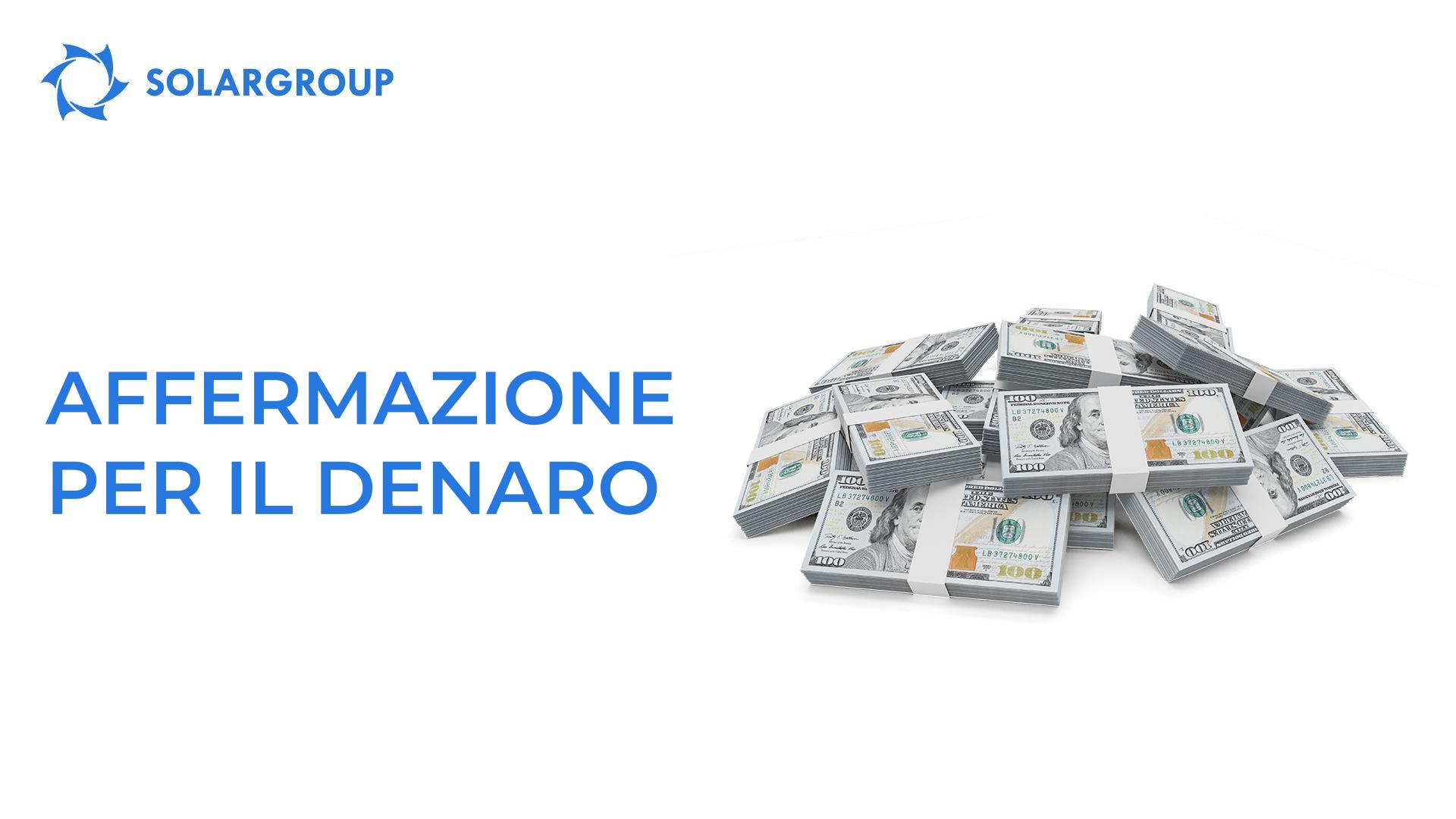 Affermazione per il denaro