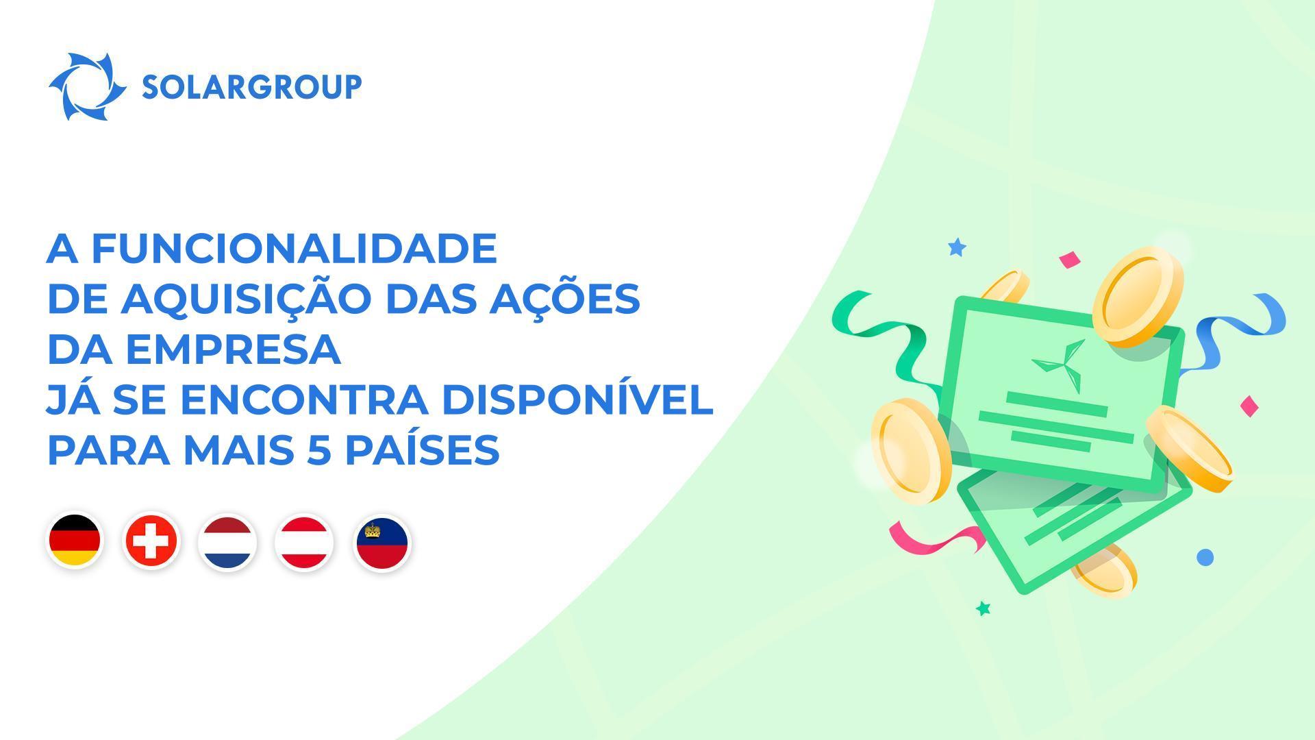 Disponibilização da funcionalidade para os seguintes países: Alemanha, Suíça, Países Baixos, Áustria e Listenstaine.