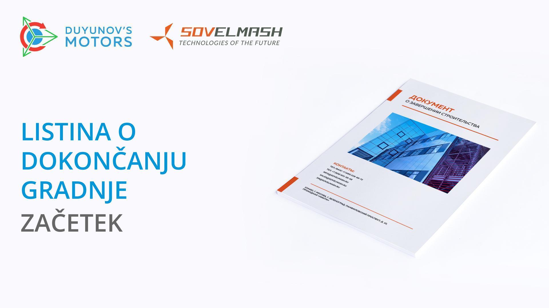 "Sovelmash" je začel pripravljati dokument o zaključku gradnje