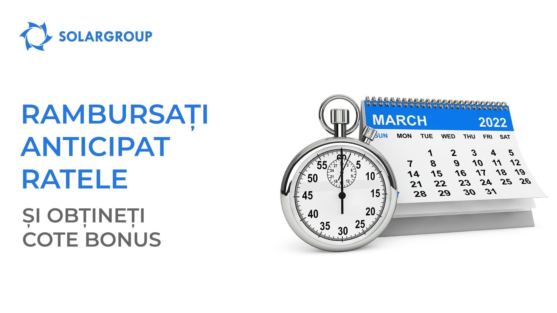 Rambursați anticipat ratele și obțineți cote bonus