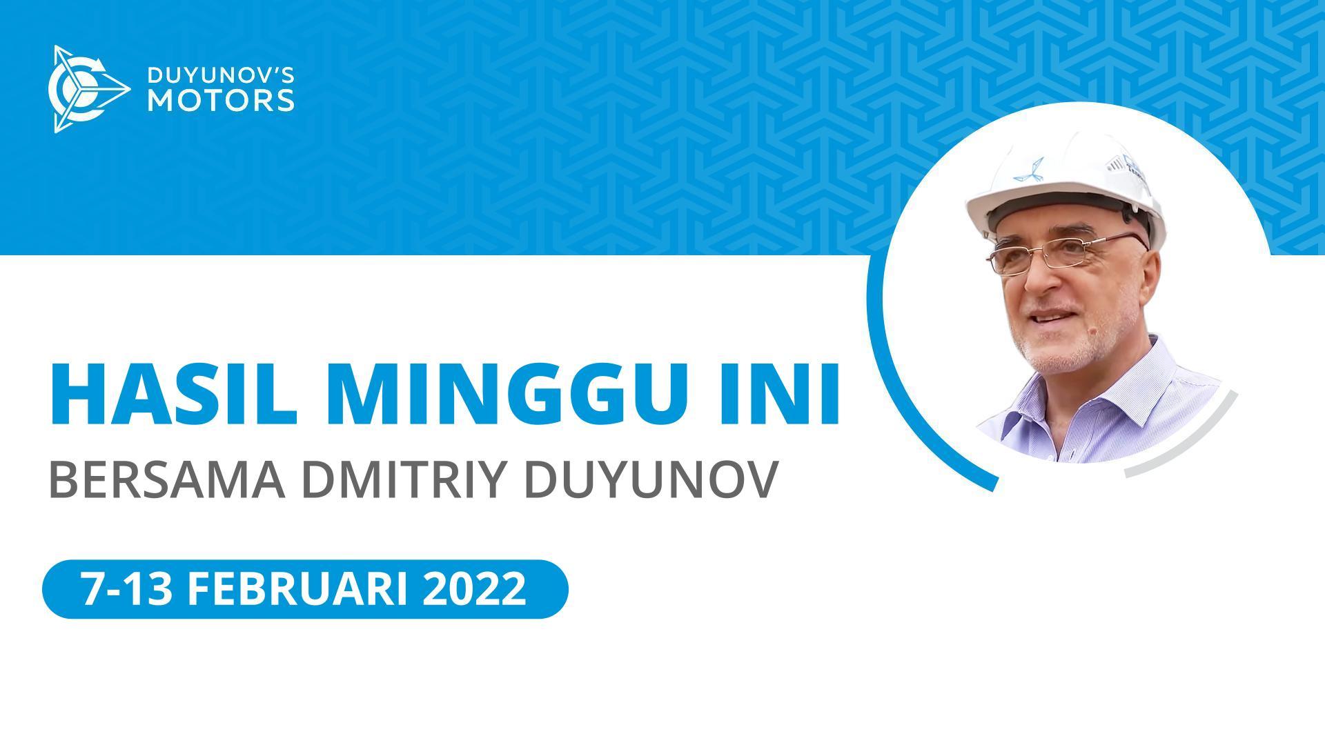 Hasil minggu ini dalam proyek "Motor Duyunov"