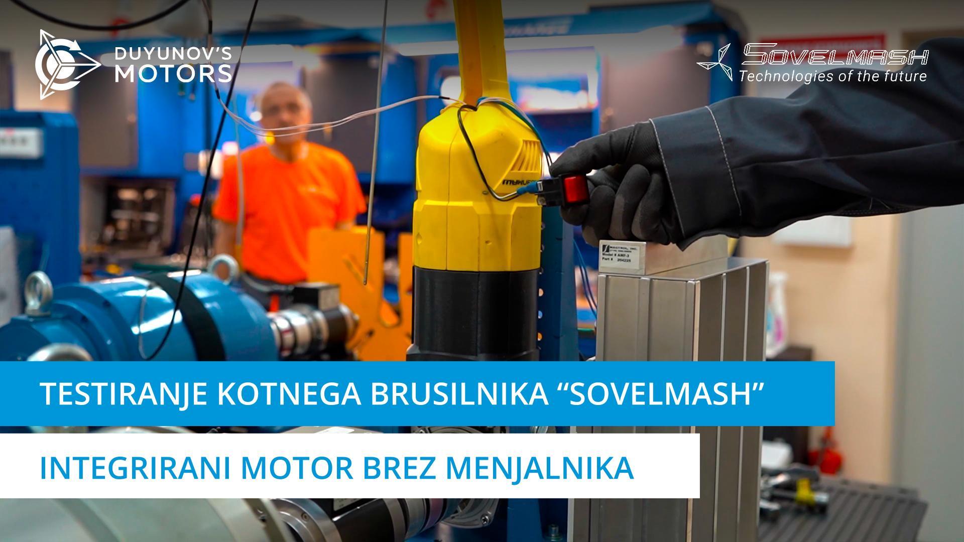 Preskušanje kotnih brusilnikov podjetja "Sovelmash" | Vgrajen motor brez menjalnika