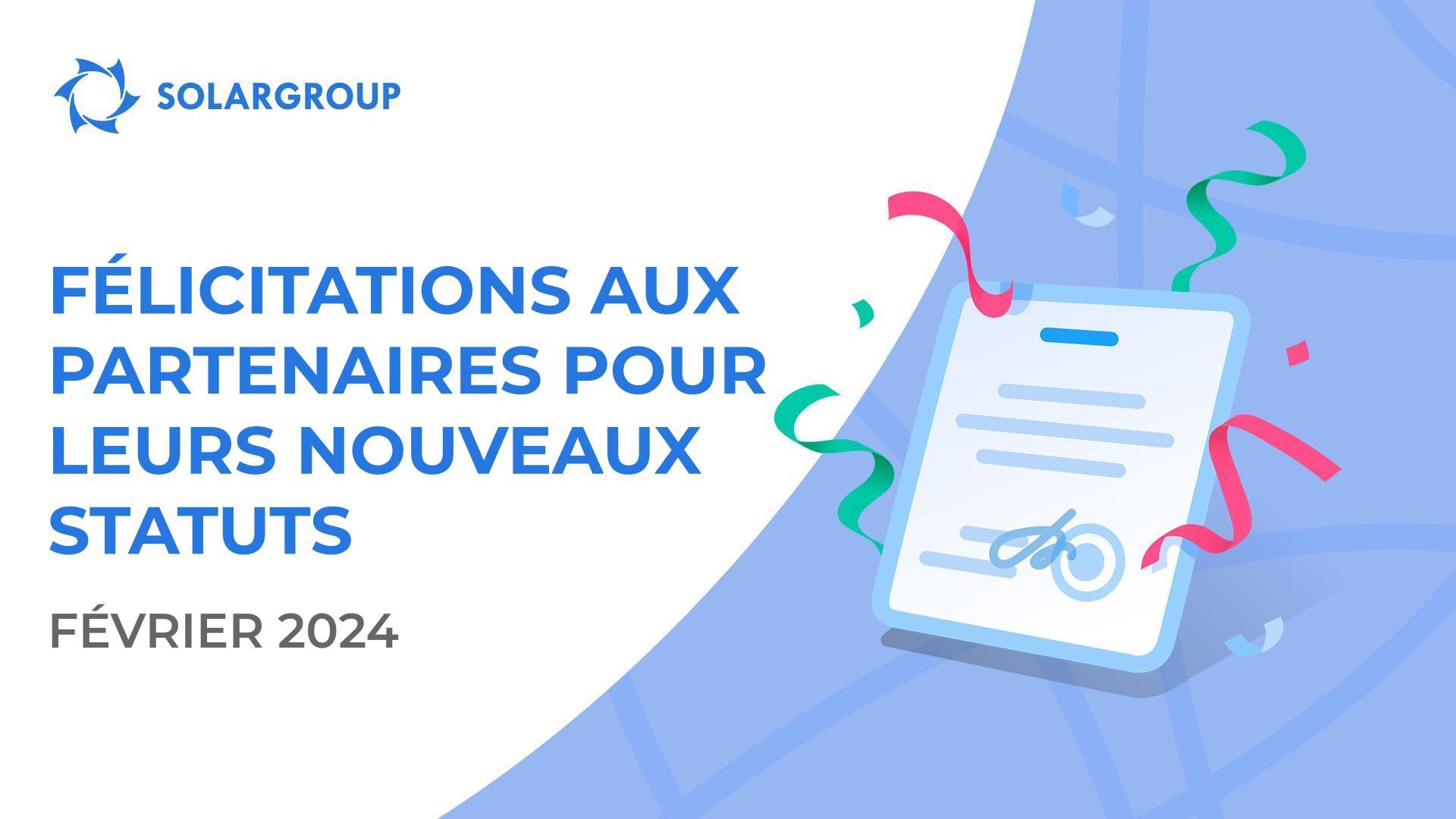 Félicitations aux partenaires qui ont atteint de nouveaux statuts !