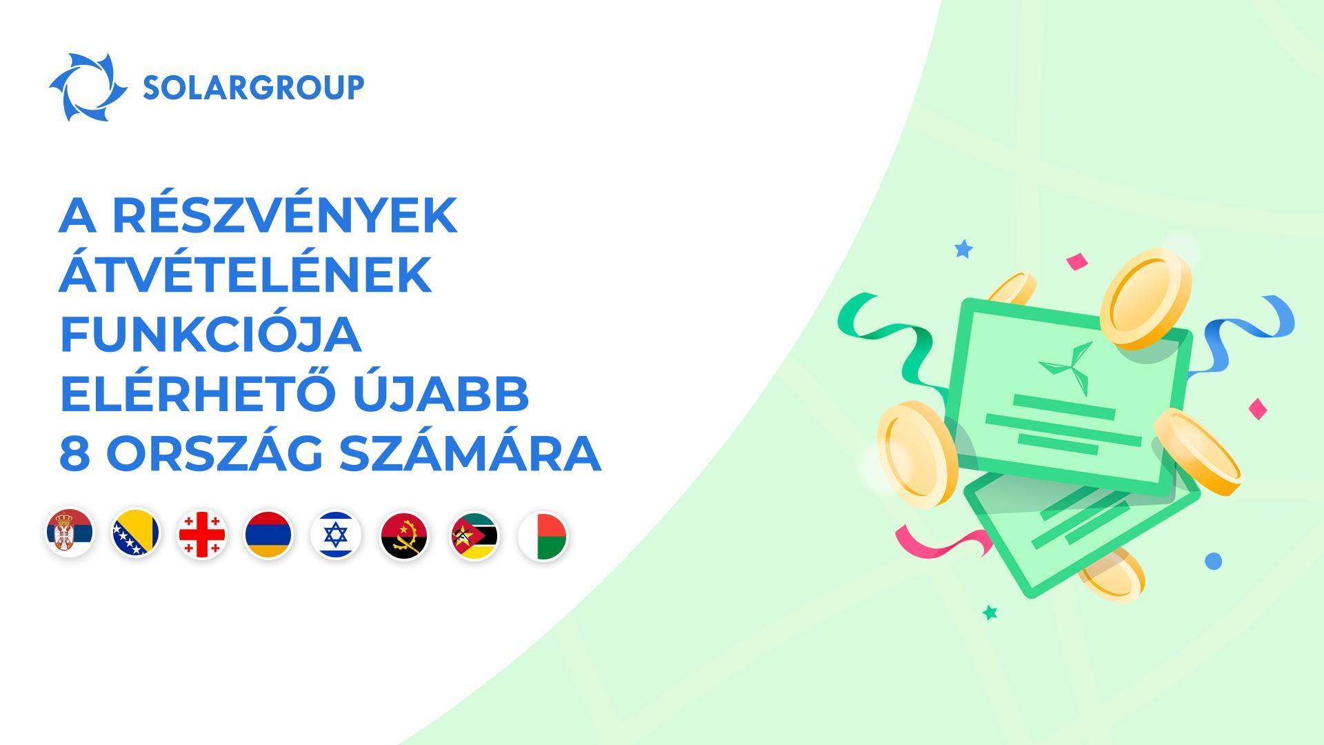 Megnyitjuk a funkciót az alábbi országokban: Szerbia, Bosznia és Hercegovina, Grúzia, Örményország, Izrael, Angola, Mozambik, Madagaszkár