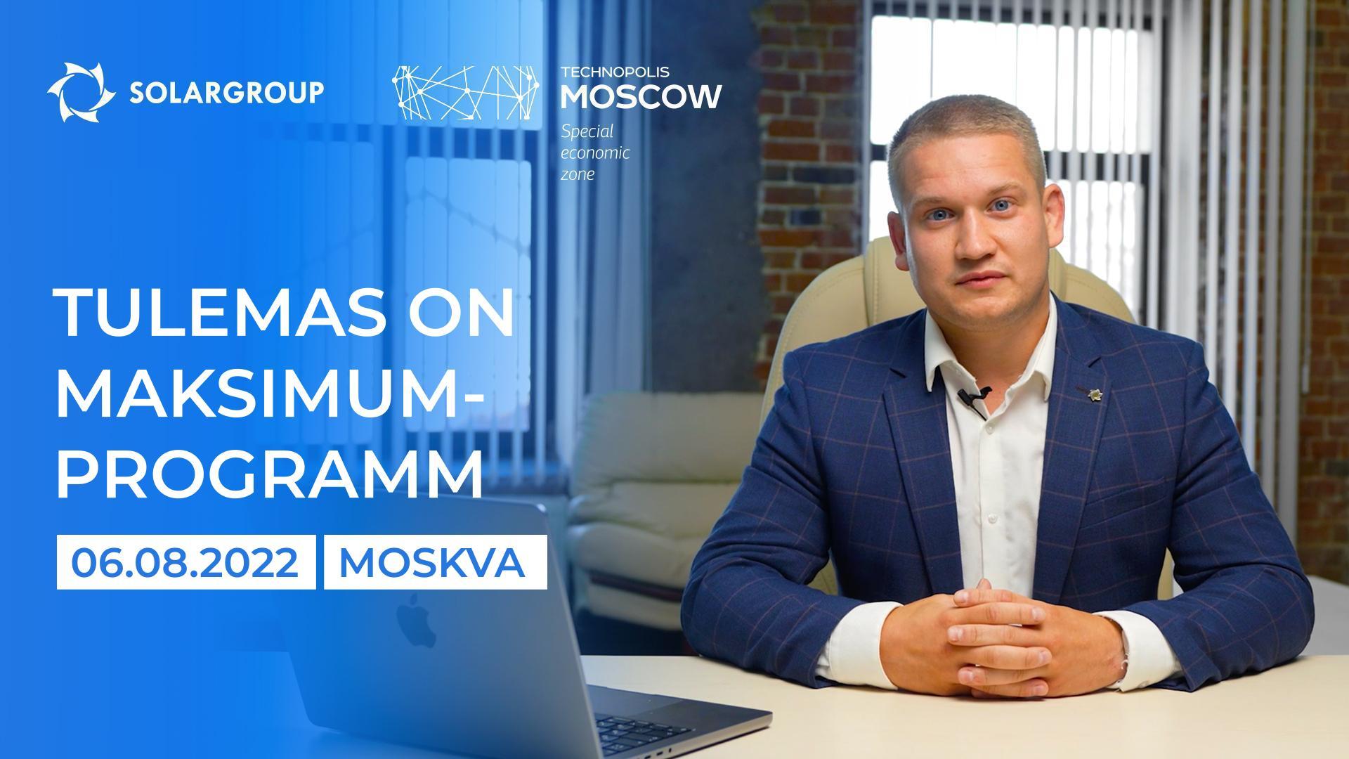 "Tulemas on maksimumprogramm": Pavel Filippov eelseisvast SOLARGROUPi konverentsist