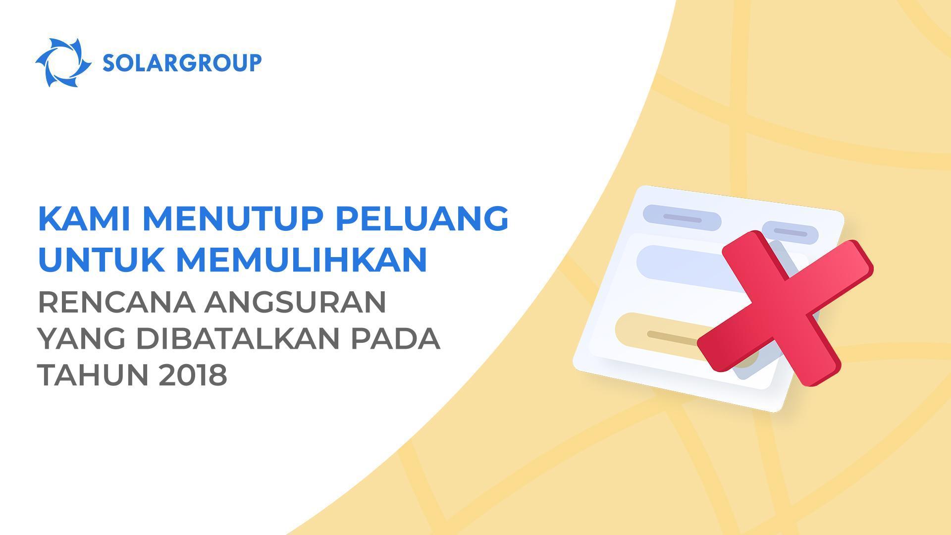 Segera pulihkan rencana angsuran Anda sebelum tanggal 20 April!