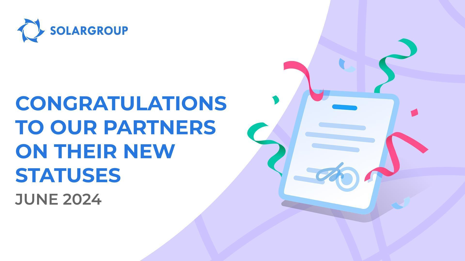 We welcome our partners to their new statuses!