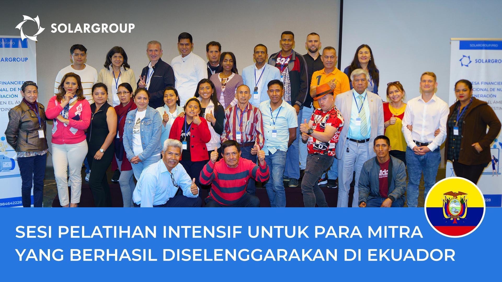 Sesi pelatihan intensif untuk para mitra yang berhasil diselenggarakan di Ekuador
