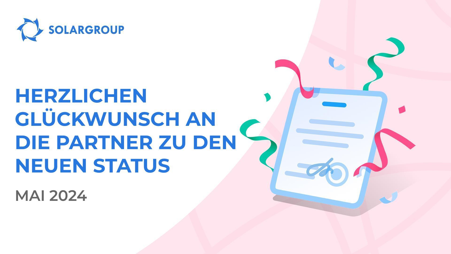 Herzlichen Glückwunsch an die Partner zu den neuen Status!👏