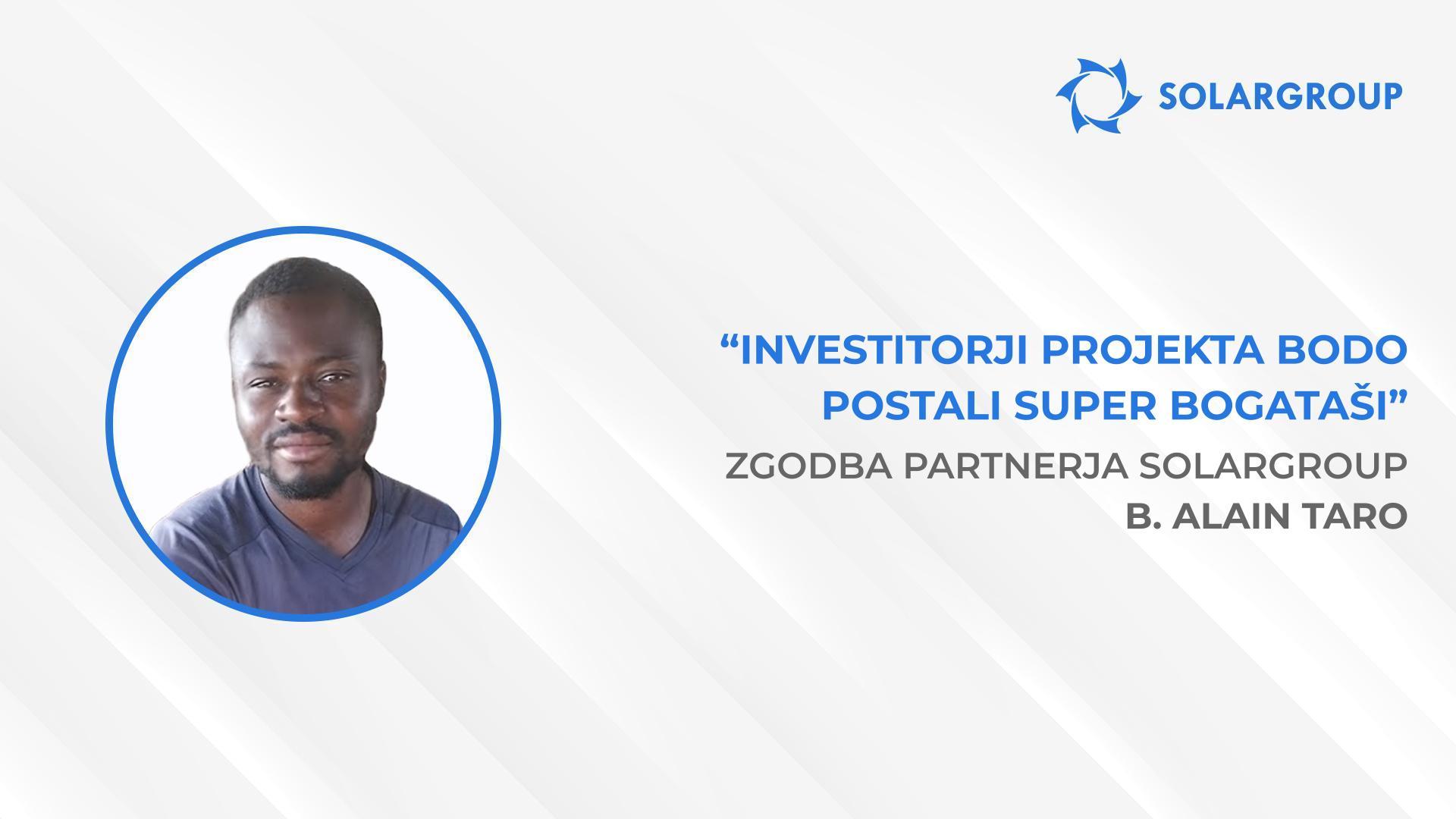 SOLARGROUP bo revolucionirala s svojimi inovacijami | Zgodba partnerja SOLARGROUP B. Alain Taro