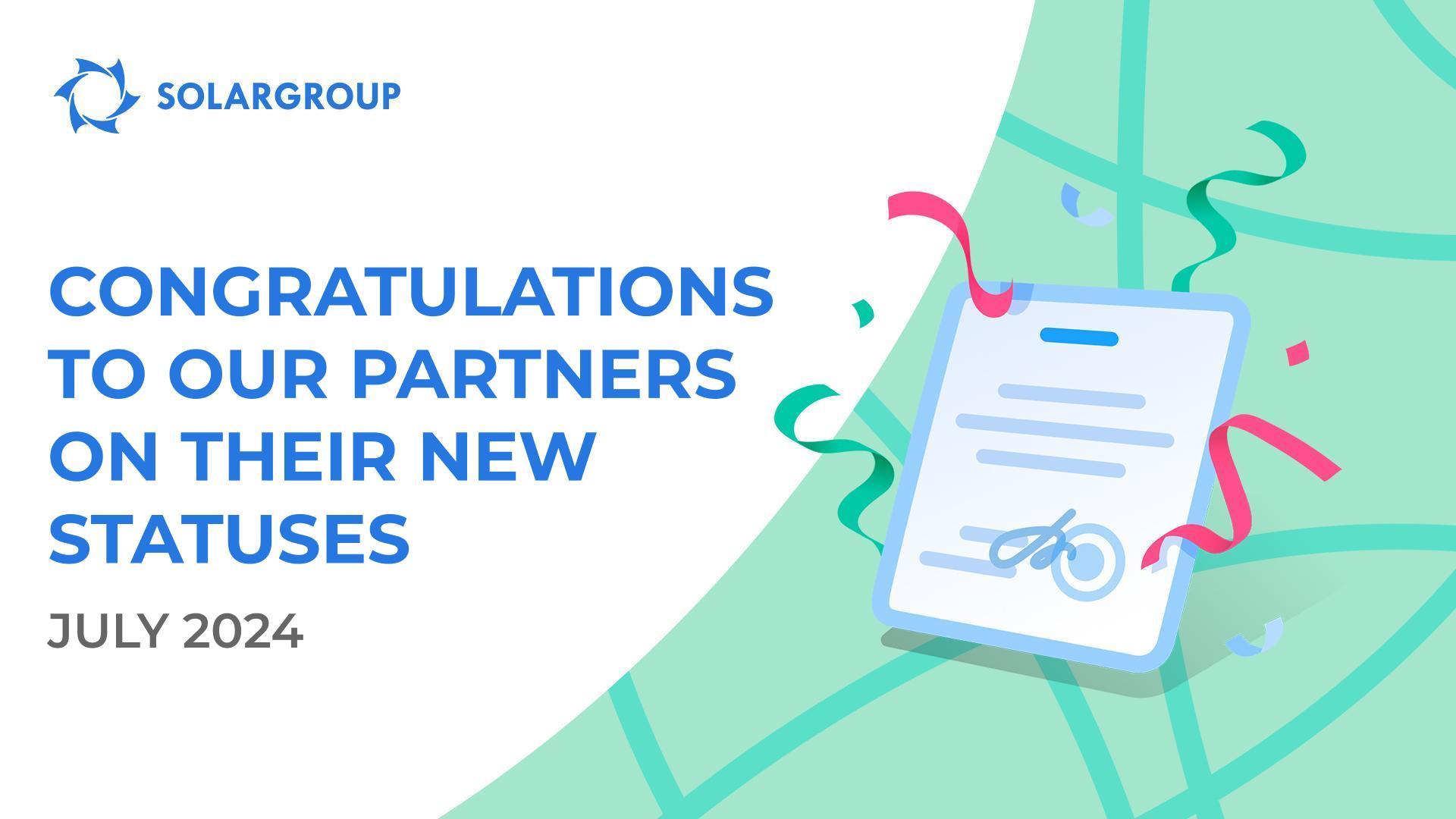 We welcome our partners to their new statuses!👏