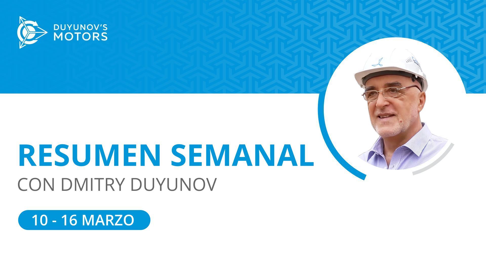 Resumen semanal en el proyecto "Motores de Duyunov"