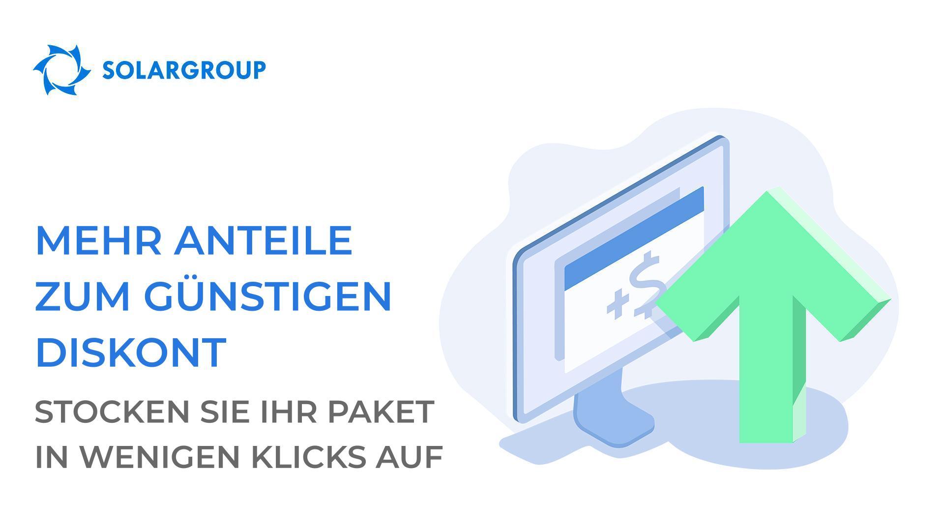 Mehr Anteile zum günstigen Diskont: Stocken Sie Ihr Paket mit wenigen Klicks auf