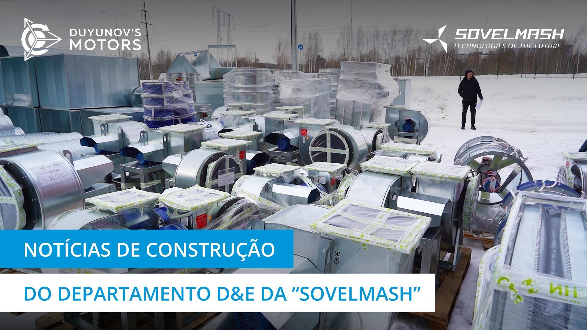 Entrega e descarregamento do equipamento de laser no departamento D&E da "Sovelmash"