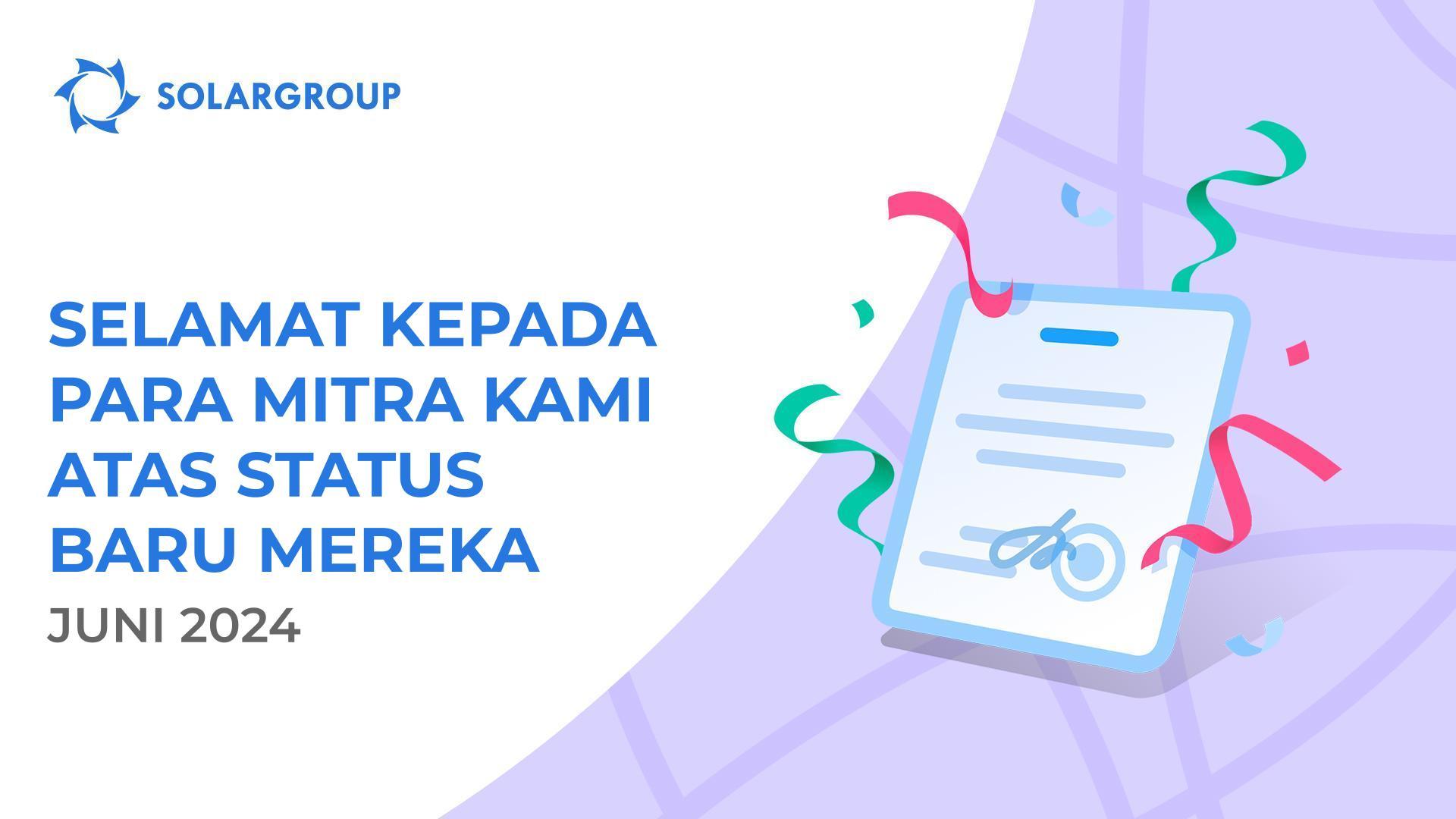 Kami menyambut para mitra kami ke status baru mereka!