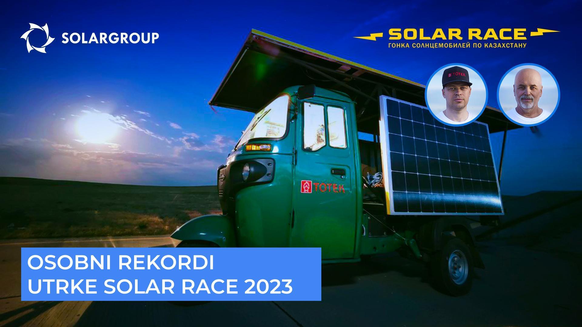 Osobni rekordi utrke Solar race 2023