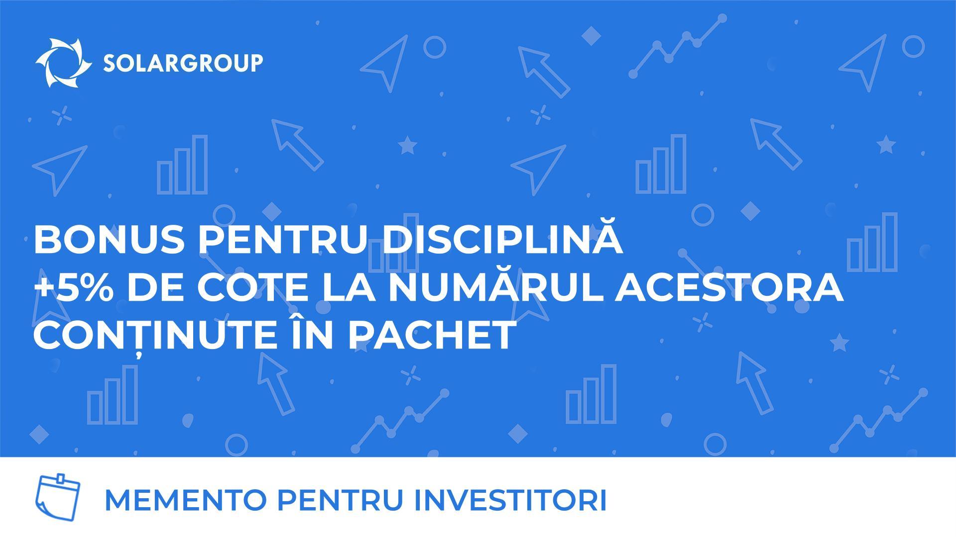 +5% de cote pentru plata la timp a ratelor