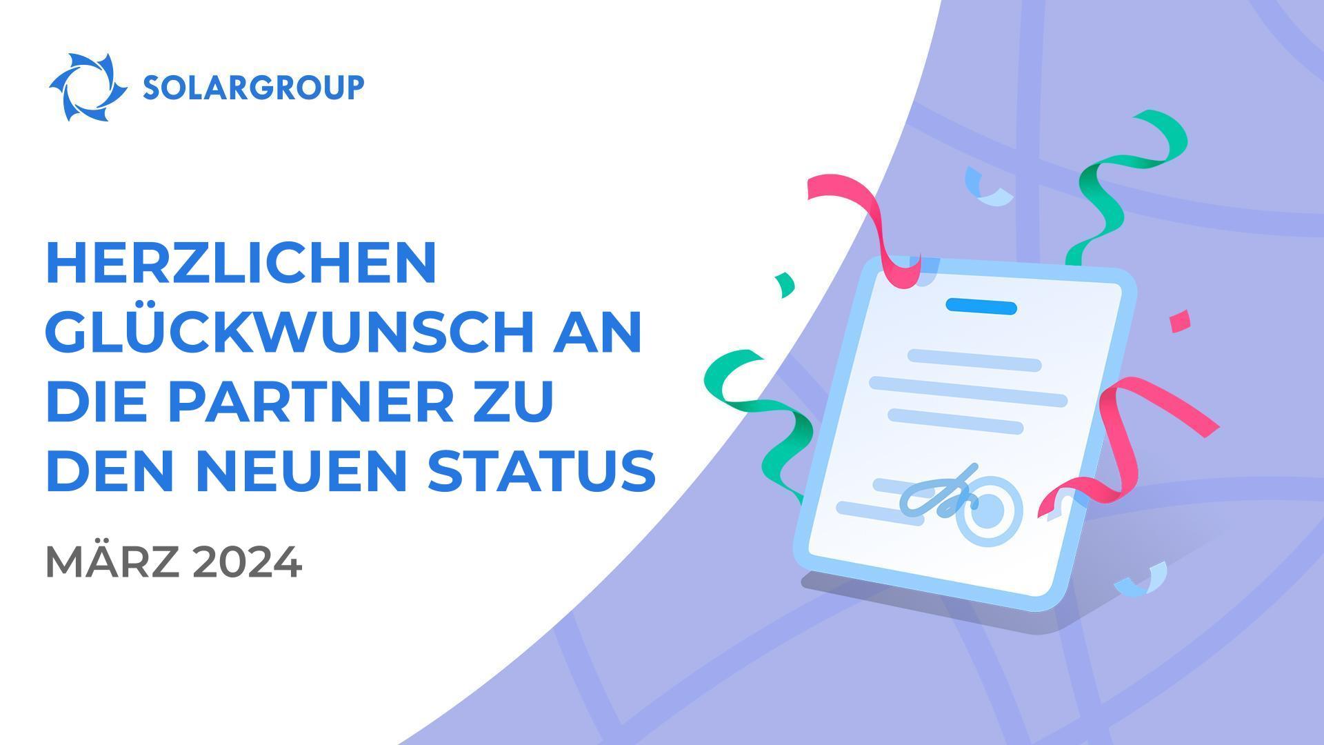 Herzlichen Glückwunsch an die Partner zu den neuen Status!👏