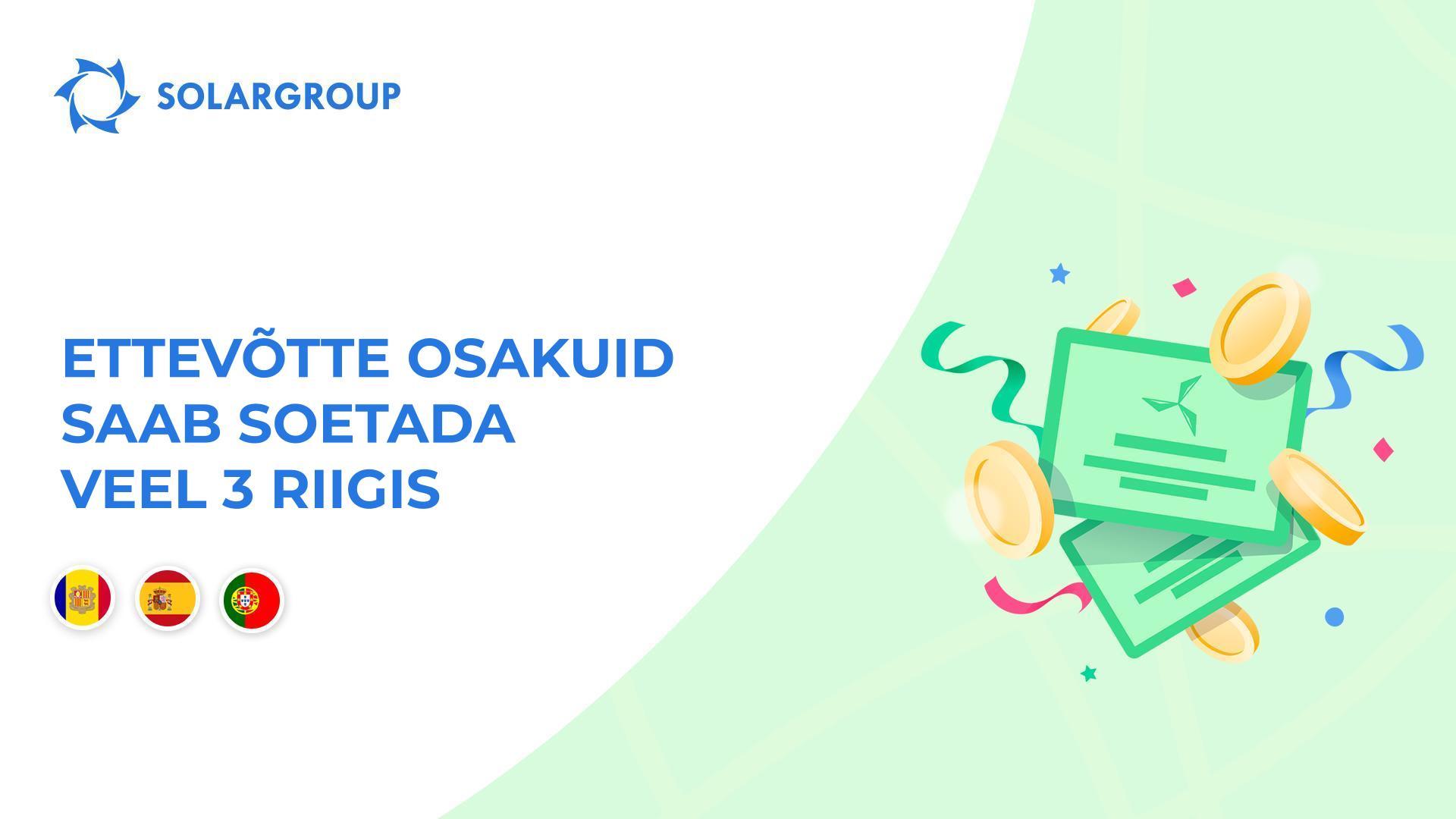 Osakuid saavad nüüd aktsiateks teisendada rahastajad järgmistest riikidest: Andorra, Hispaania ja Portugal
