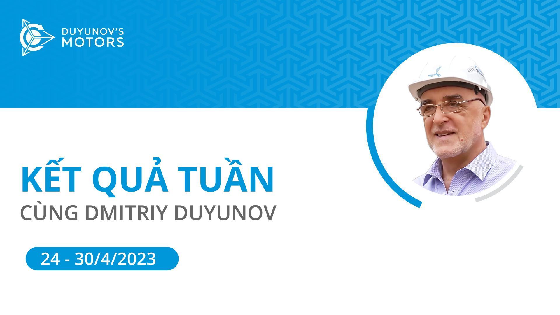 Kết quả tuần của dự án "Động cơ của Duyunov"