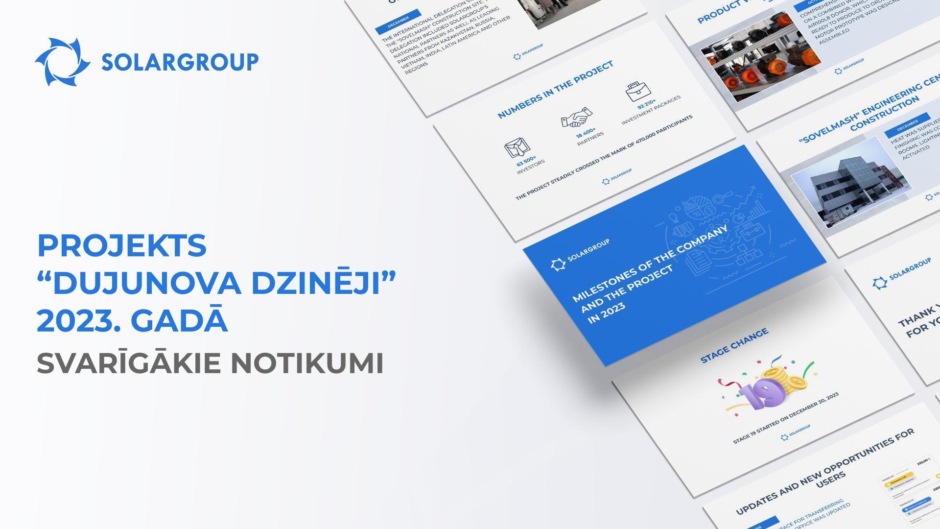 Svarīgākie 2023. gada notikumi prezentācijas formātā