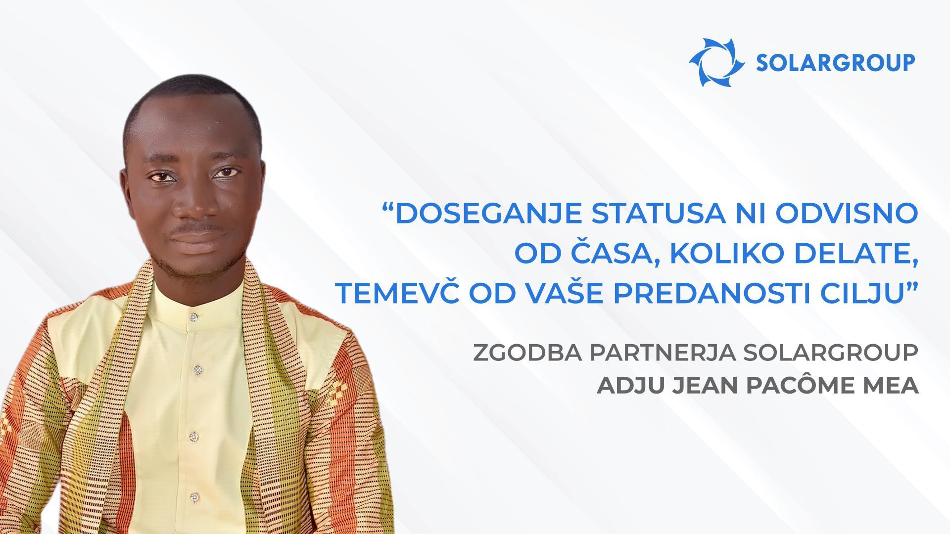 Sanjam o izboljšanju finančne pismenosti v svoji državi | Zgodba partnerja SOLARGROUP Adju Jean Pacôme Mea