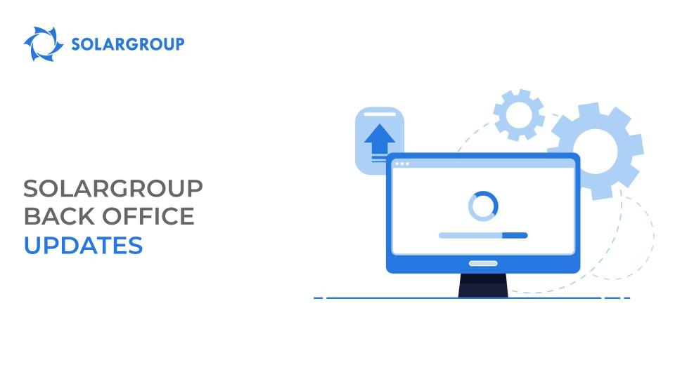 SOLARGROUP back office updates
