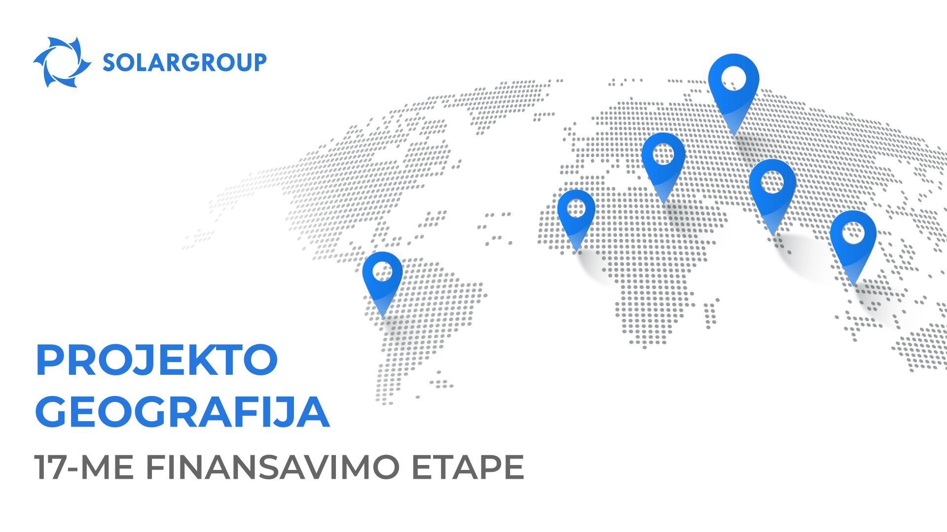 Projekto geografija 17–ame finansavimo etape
