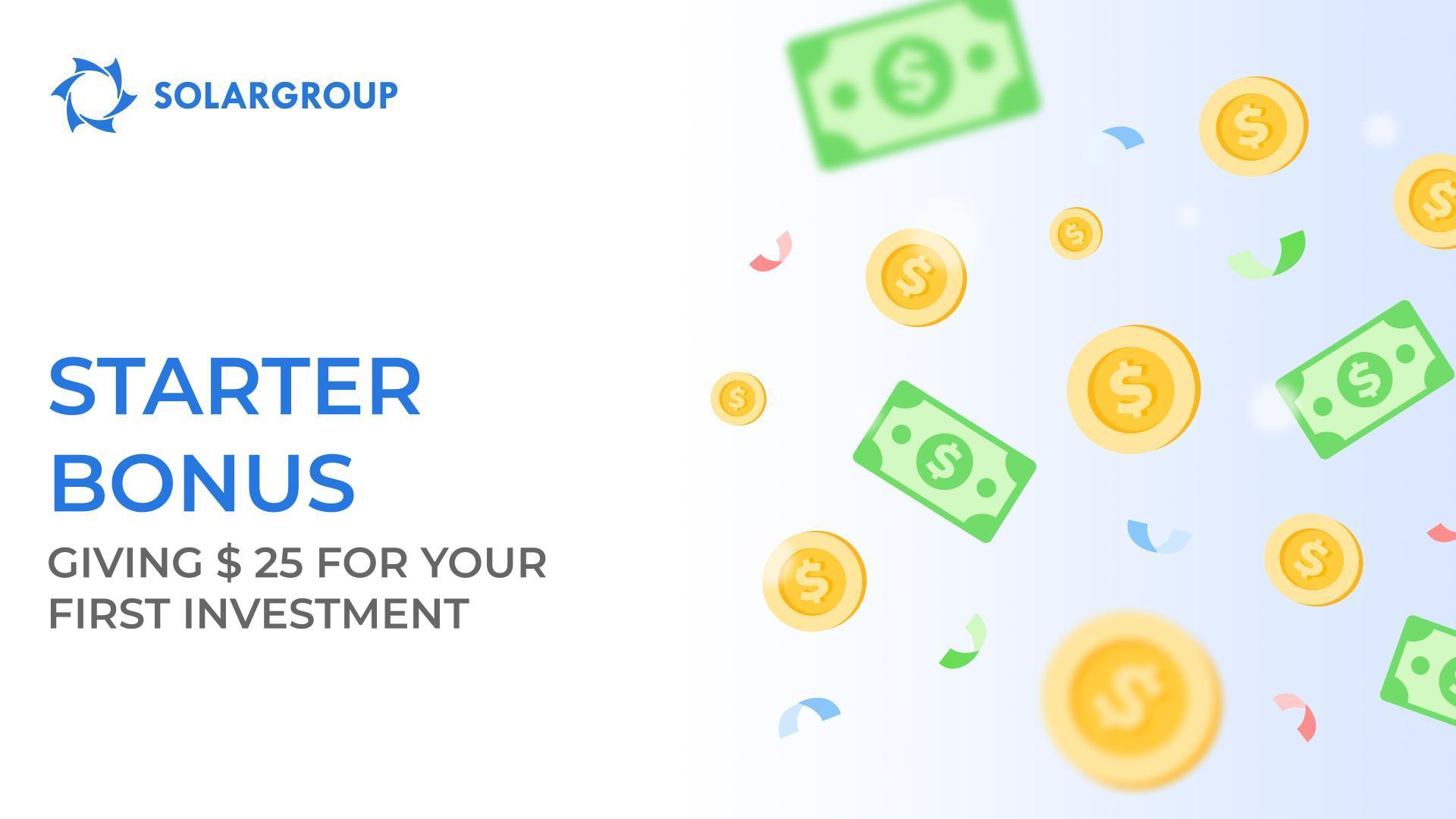 A new offer for new investors: "Starter Bonus"