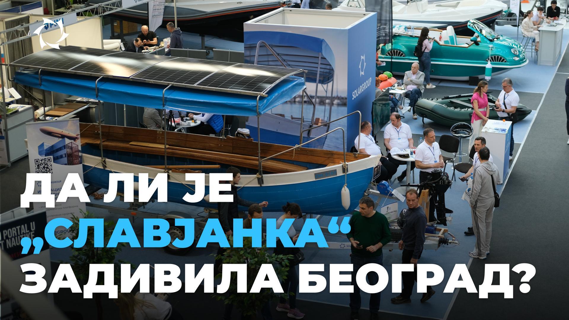 Чамац на соларну енергију по технологији „Славјанка“ онако како су га видели учесници изложбе Наутика