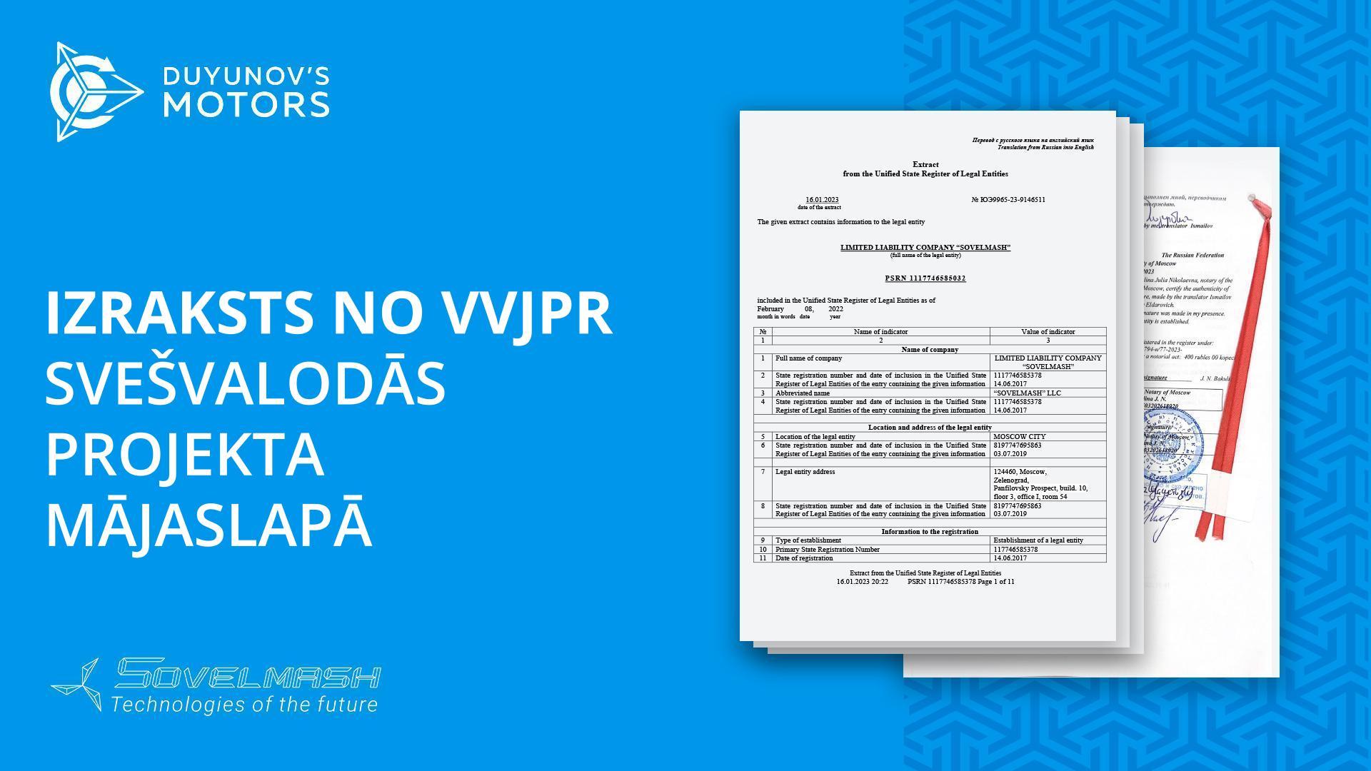 Izraksts no VVJPR ar tulkojumu nopublicēts projekta mājaslapā