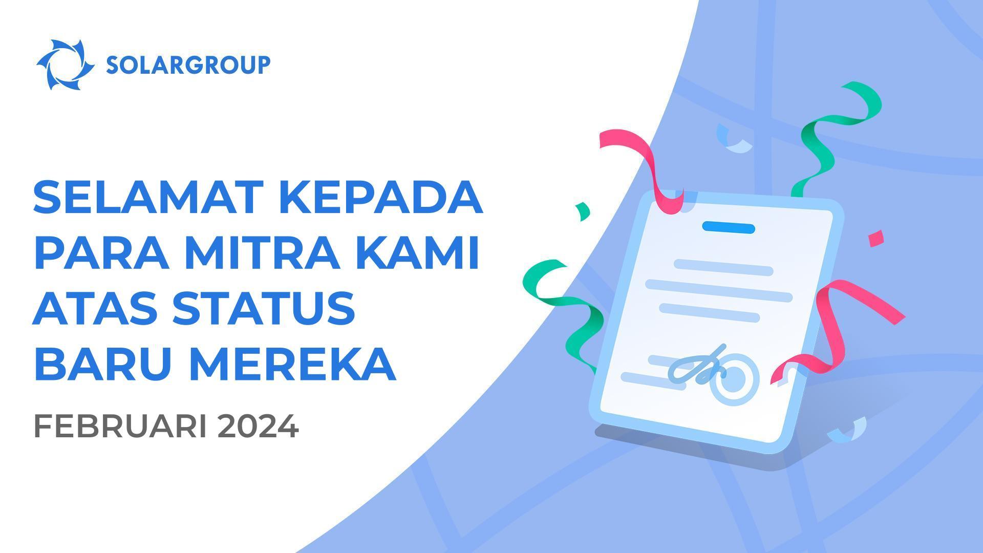 Kami menyambut para mitra dengan status baru mereka!